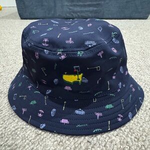 Masters Kids Youth Fit Navy Blue Augusta Icons Bucket Hat EUC All Over Print